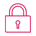 HP security lock linear icon graphic
