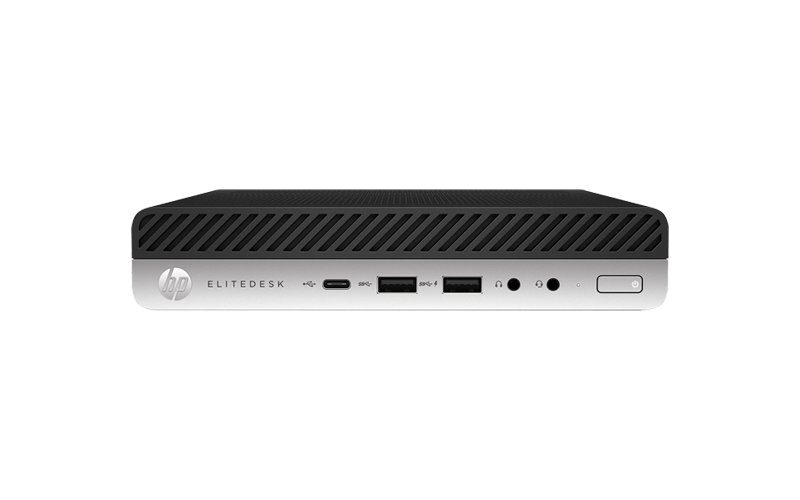 HP EliteDesk 800 G4 Desktop Mini Close up of the HP EliteDesk 800 G4 Desktop Mini
