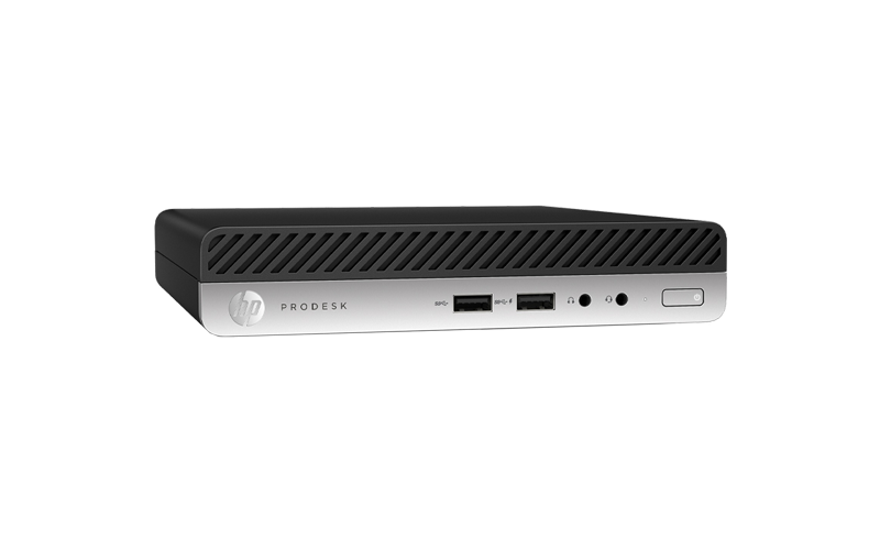 HP ProDesk 400 Mini Close up of the HP ProDesk 400 Mini