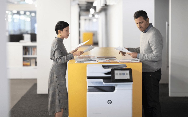 HP LaserJet printers HP LaserJet printer in office lifestyle
