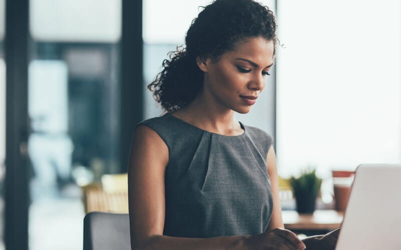 VMware AirWatch Woman using computer